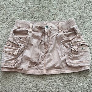 Pink Mini Skirt with Pockets